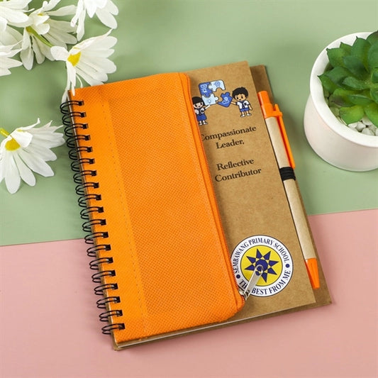 Sprial Notebook with Pen and Pencil Case