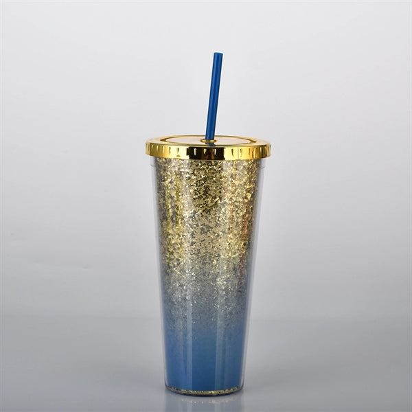 Double Walled Gradient Glitter 24oz Tumbler