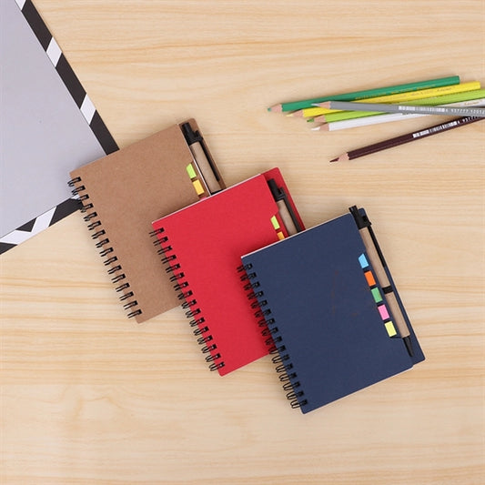 Sprial Notebook with Pen and Sticky Flags