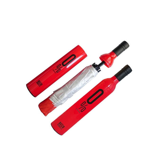 Gift Travel Rainy Sunny Wine Bottle Shape Umbrella