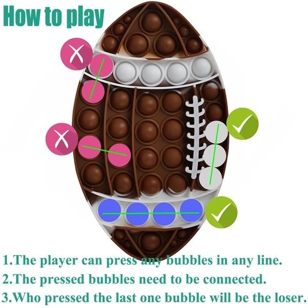 Football Rugby Soccer Baseball Sensory Push Fidget Toy