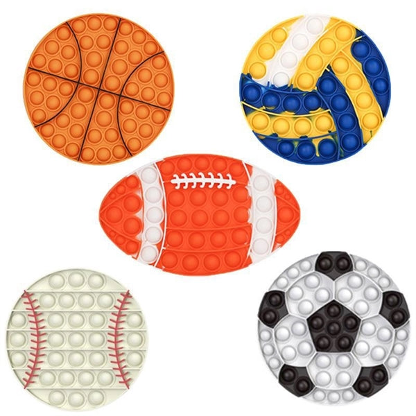 Football Rugby Soccer Baseball Sensory Push Fidget Toy