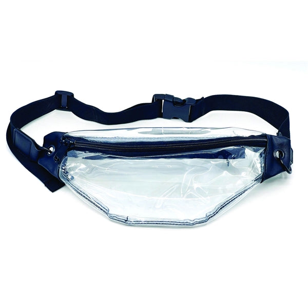 Clear Fanny Pack with Leatherette Accents