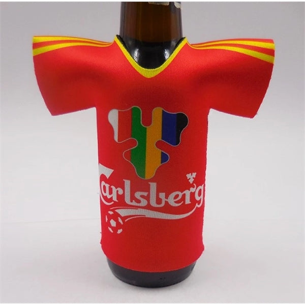 Collapsible Jersey Shaped Beer Bottle Cooler Sleeve&Holder