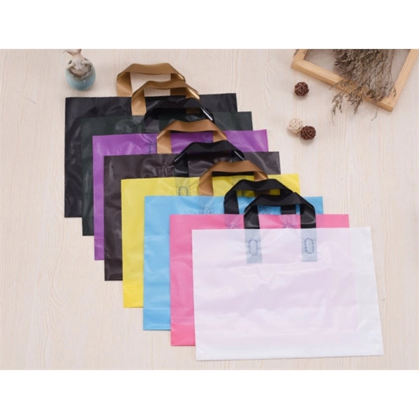 PE Multicolor Plastic Handle Shopping Bag Free Shippping
