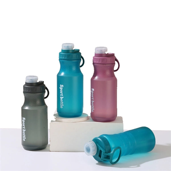 Plastic Bike Water Bottle with Lid and Carry Handle