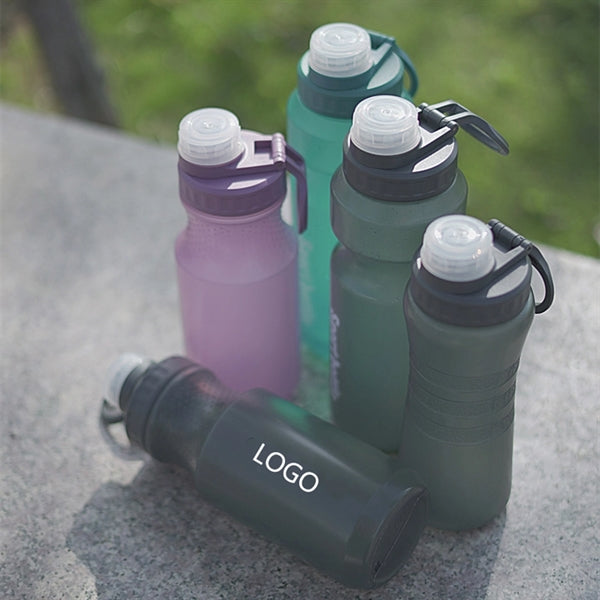 Plastic Bike Water Bottle with Lid and Carry Handle