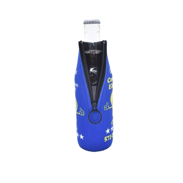 Collapsible Sublimated Neoprene Bottle Cooler