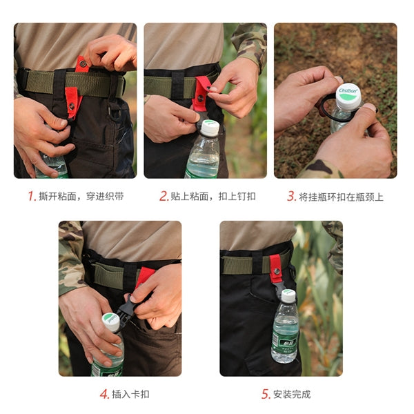 Portable water bottle buckle