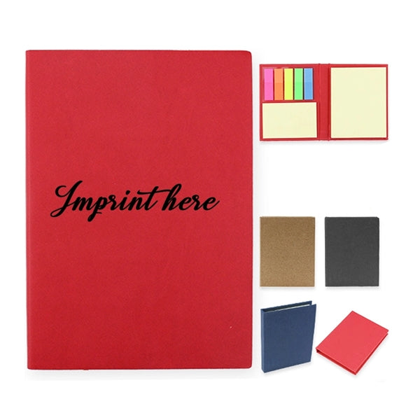 Hard Cover Eco Sticky Notes & Flag Book-Bigger