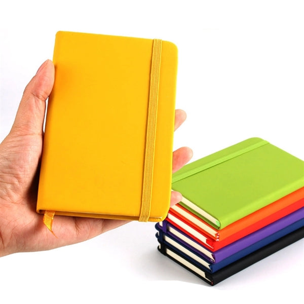 Soft Touch Hardcover Notebook w/Band (3.75" x 5.5")