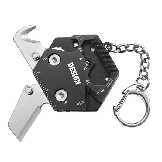 Multifunctional Hexagon Coin Tool Keychain