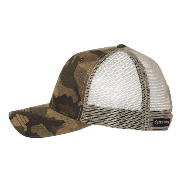 Dri Duck Covert Trucker Cap Camo