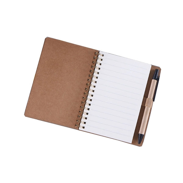 Eco Spiral Notebook w/Sticky Notes & Pens