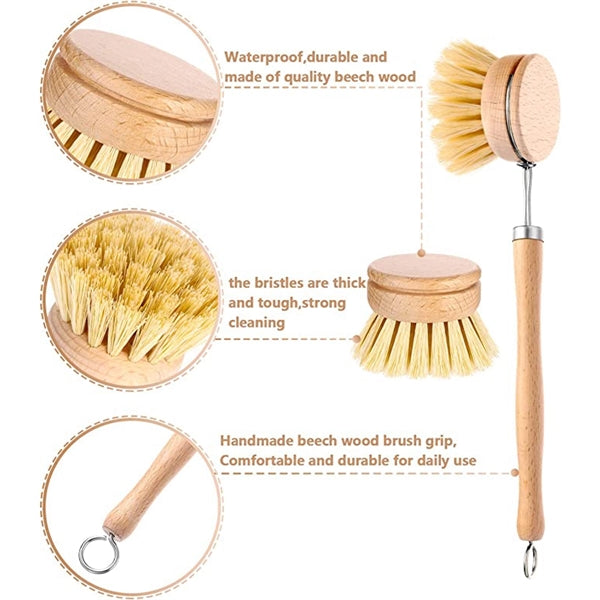 Wooden Kitchen Dish Brush