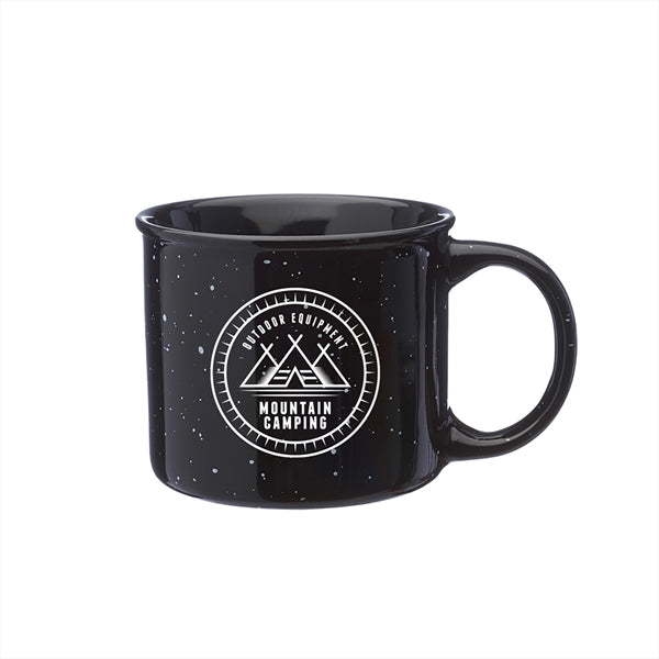 13 oz. Ceramic Campfire Custom Coffee Mug (1 Color Imprint)