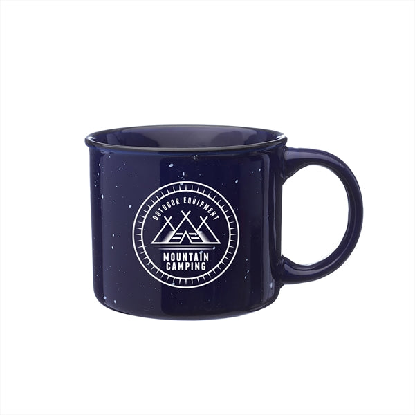 13 oz. Ceramic Campfire Custom Coffee Mug (1 Color Imprint)