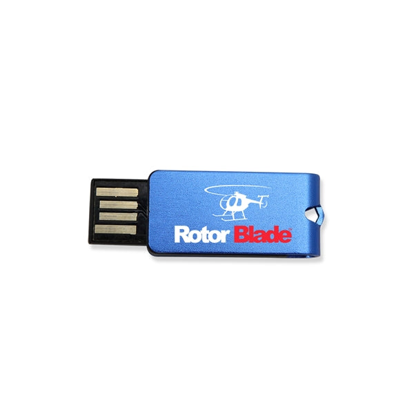 Waltham Mini USB Flash Drive w/ Metallic Swivel Cap