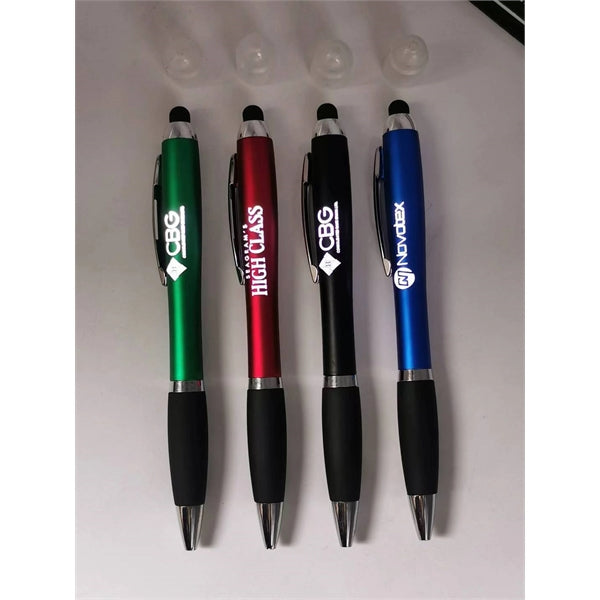 Stylus Ballpoint Pen With LED Light Up Logo