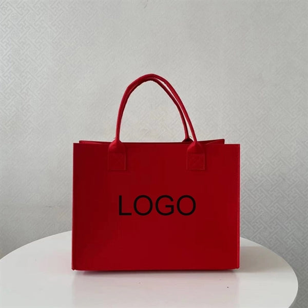 Felt tote shopping bag