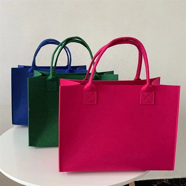 Felt tote shopping bag