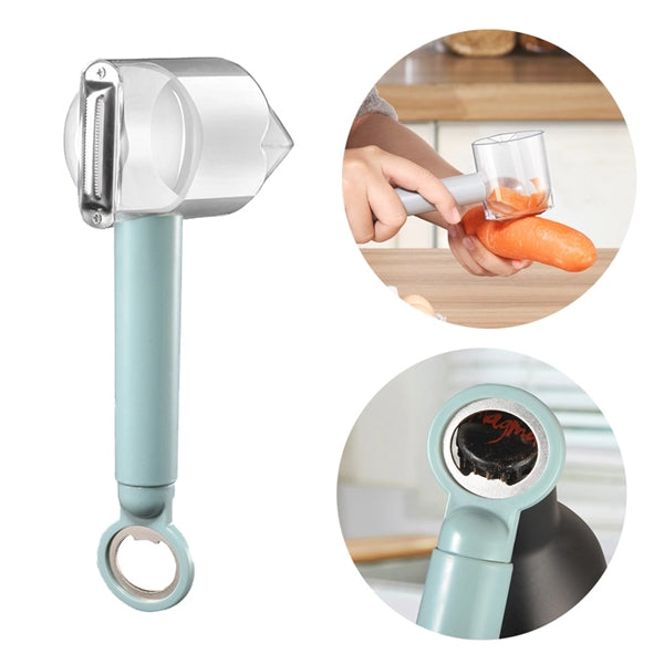 Multi-functional Peeler With Rubbish Bin And Bottle Opener