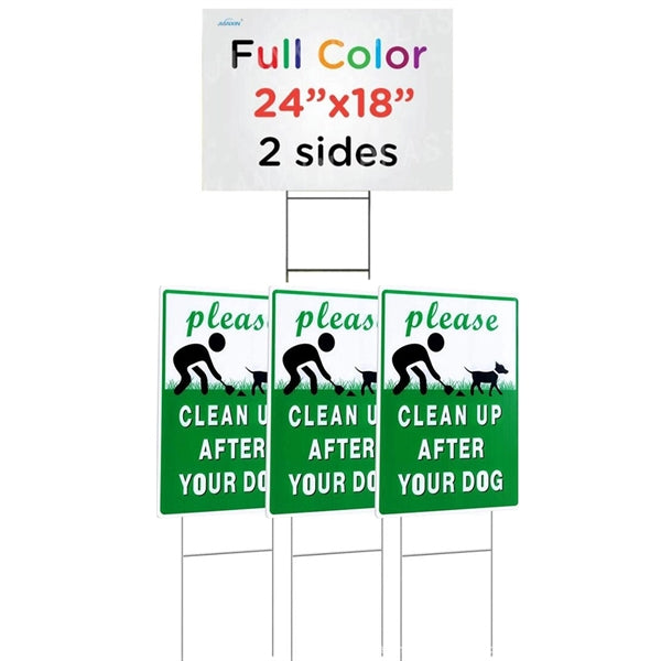 Plastic 2 Sides Full Color Printed Yard Sign
