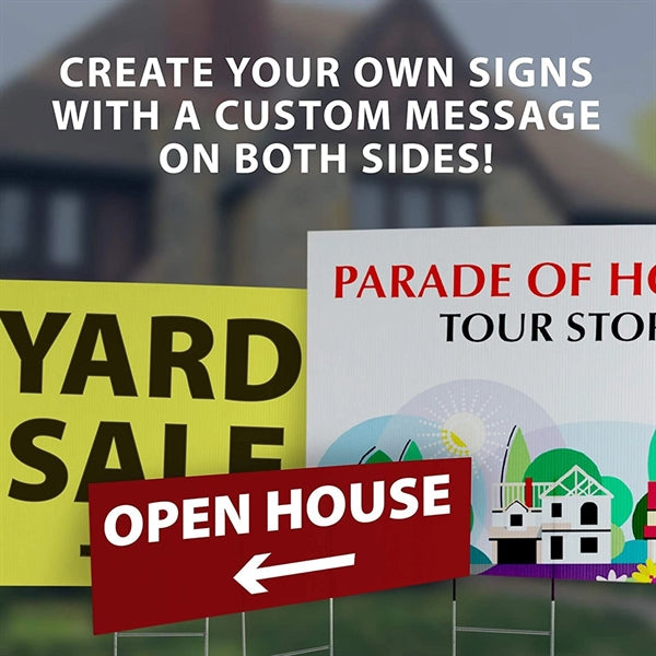 Plastic 2 Sides Full Color Printed Yard Sign