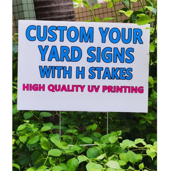 Plastic 2 Sides Full Color Printed Yard Sign