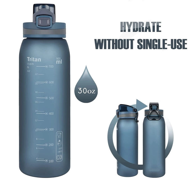Sports Water Bottle With Leak Proof Flip Top Lid