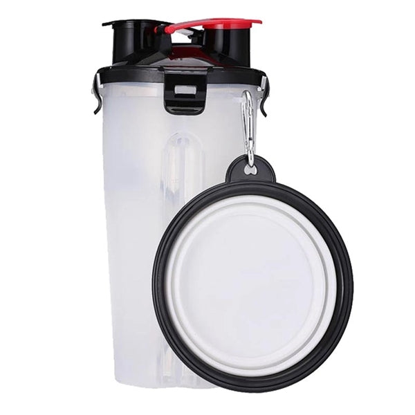 2-in-1 Dog Water Dispenser and Food Container