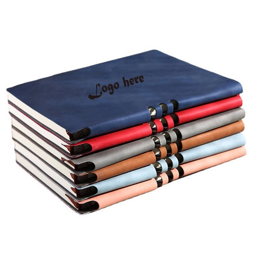 A5 Soft Leather Notebook With Pen Cover