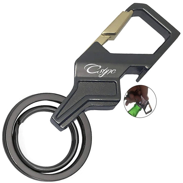 Multi-function 3-in-1 Key Tag With Bottle Opener and spinner