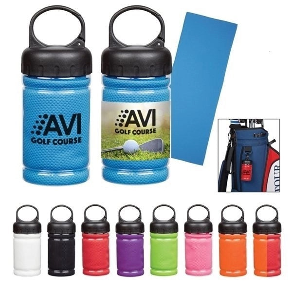 Cooling Towel in Carabiner Case