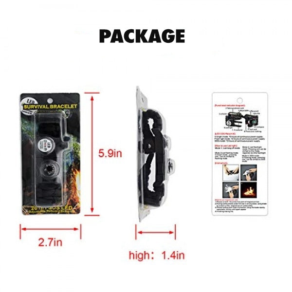20 in 1 Outdoor Survival Paracord Bracelet