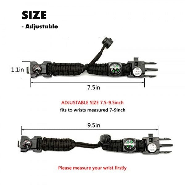 20 in 1 Outdoor Survival Paracord Bracelet