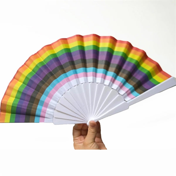 7"Plastic Frame Crafted Folding Paper Fan