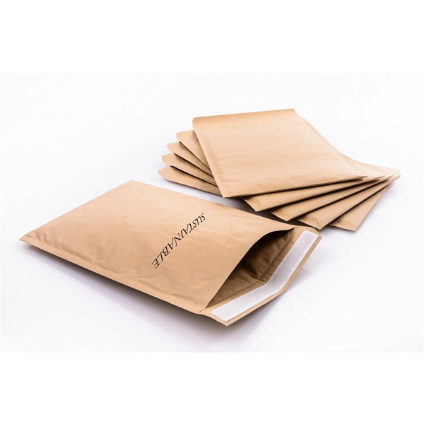Sustainable Kraft Padded Self-Sealing Mailers, Size Large