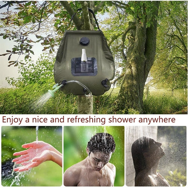 5 gallons/20L Solar Heating Camping Shower Bag