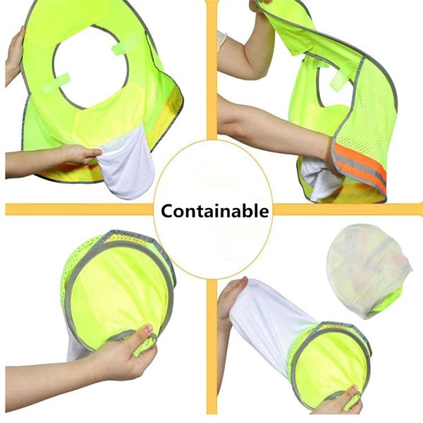 Reflective Sunshade Neck Cover w/ Foldable Pouch