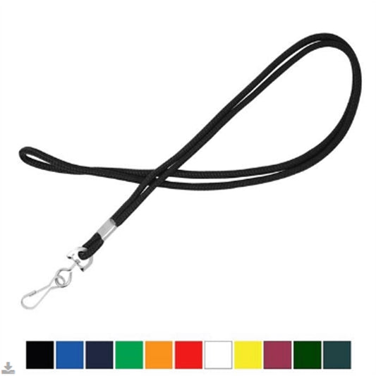 1/8" Blank Round Braid Lanyard - Non Breakaway