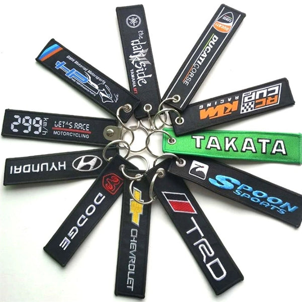 Embroidery Fabric Label Key Tag