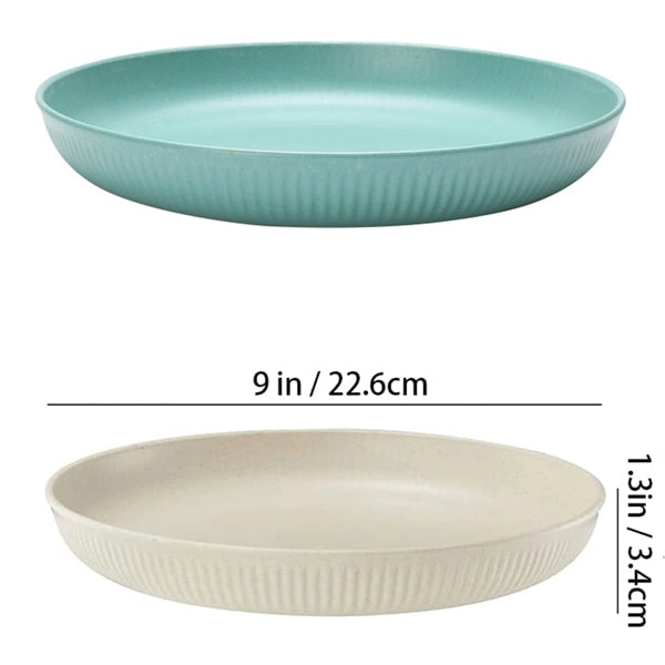 Unbreakable Dishwasher Wheat Straw Plates