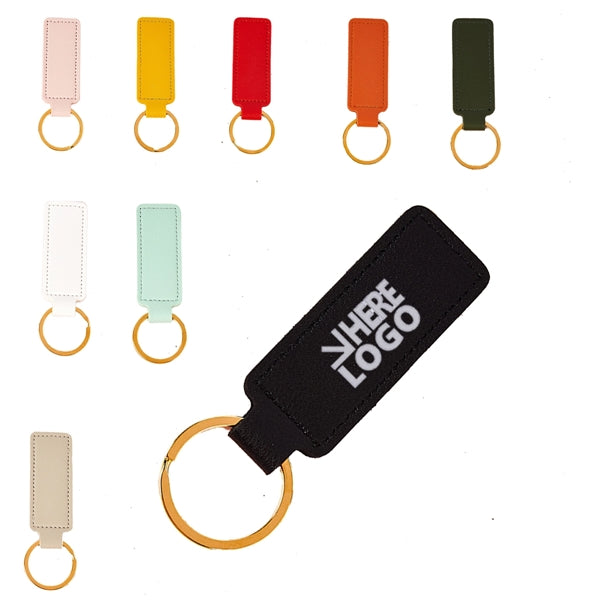 Full Color PU Leather Keychain