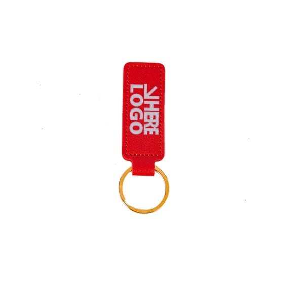 Full Color PU Leather Keychain