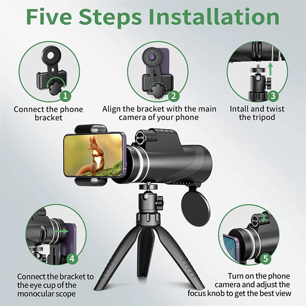 80 x 100 HD Monocular Telescope