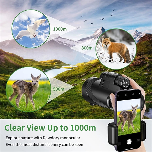 80 x 100 HD Monocular Telescope