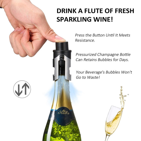 Wine Vaccum Stoppers with Built-in Pump