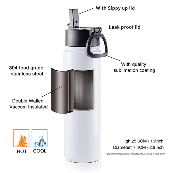 22Oz Sports Vacuum Water Bottle