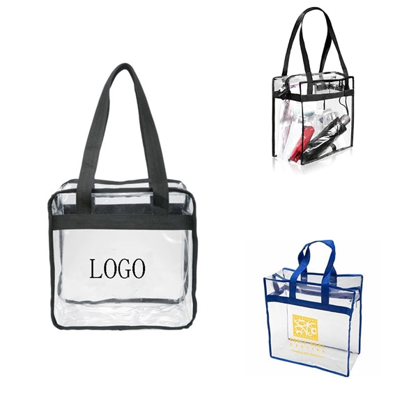 Clear PVC Zipper Tote Bags